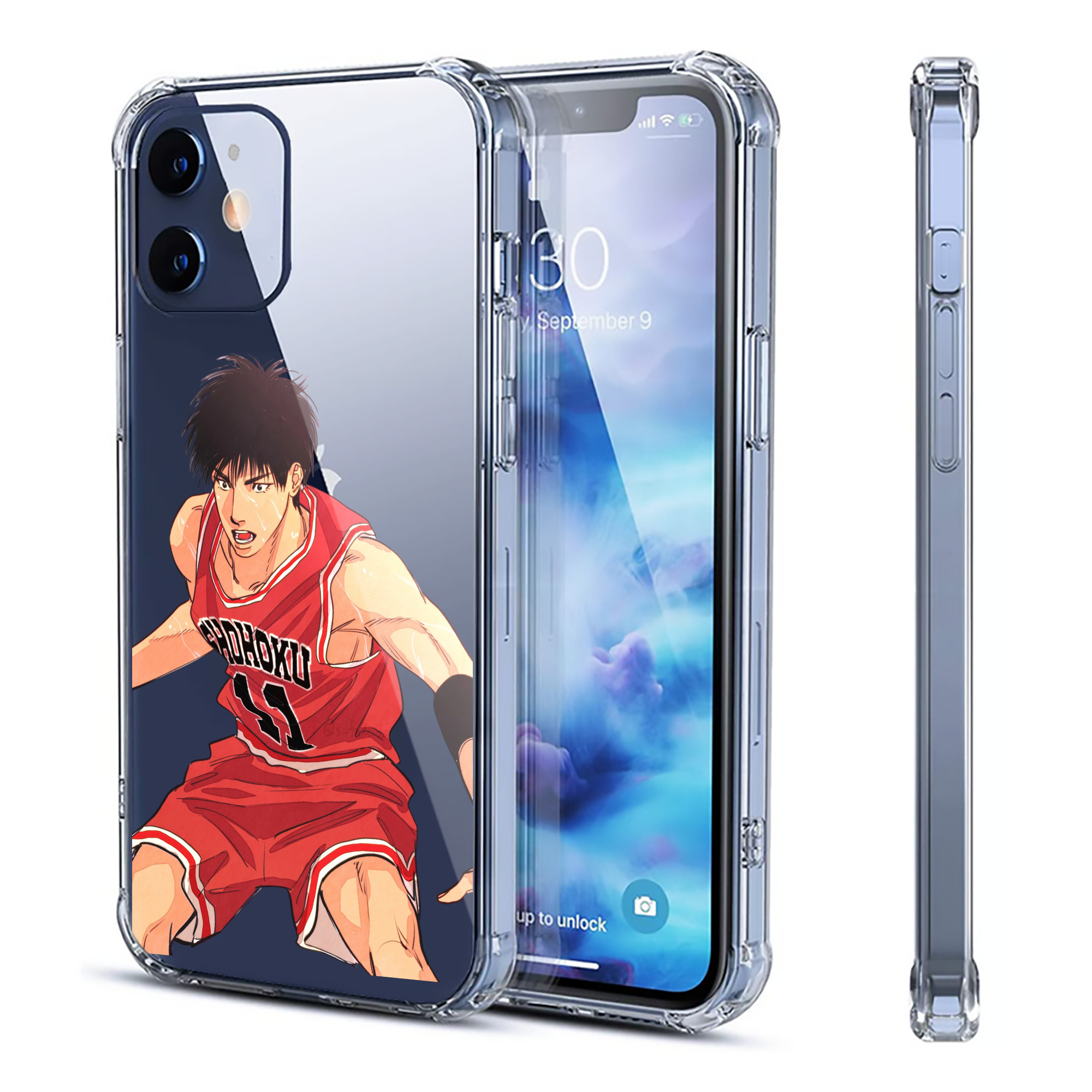 （画像用） SLAM DUNK／スラムダンク 【iPhone 12シリーズ対応】透明スマホケース（クリアソフトケース）